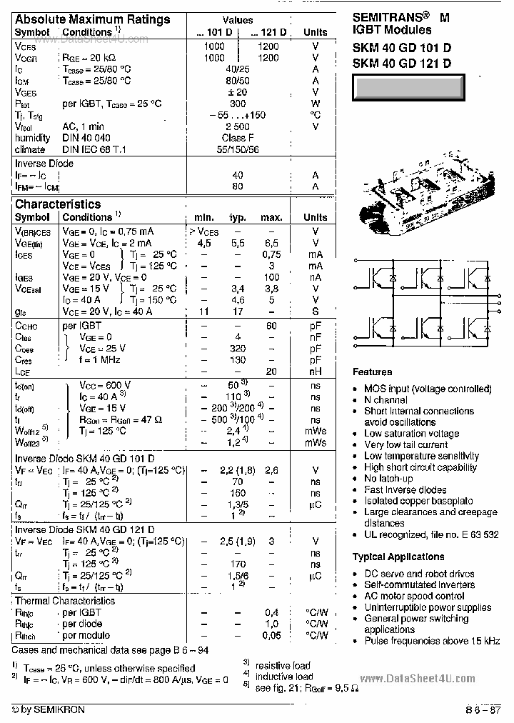 SKM40GD101D_2719163.PDF Datasheet