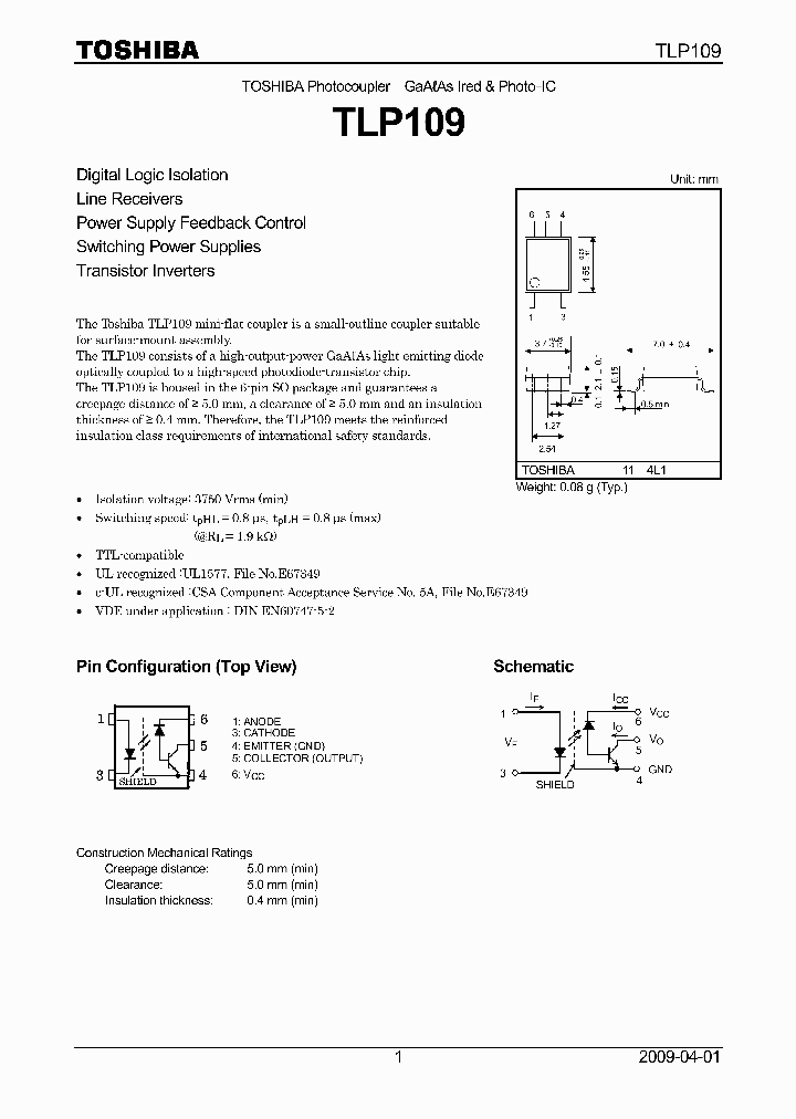 TLP109_2725955.PDF Datasheet