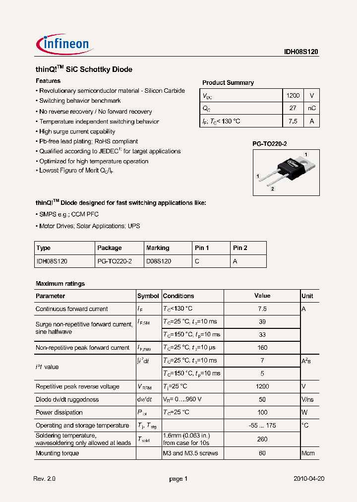 IDH08S120_2736732.PDF Datasheet