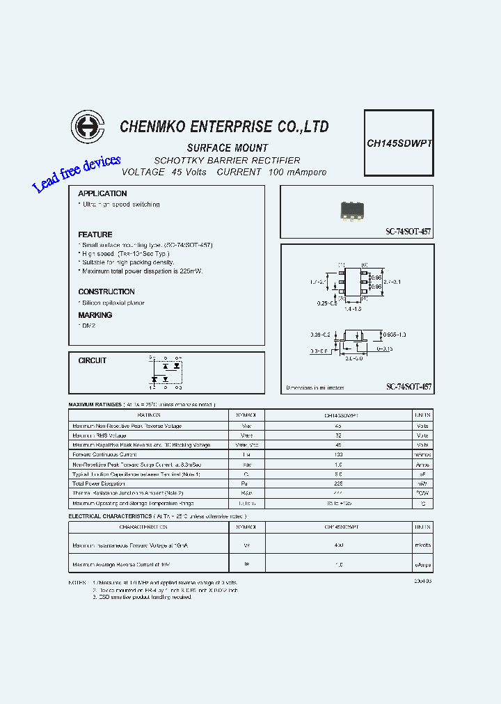 CH145SDWPT_2748083.PDF Datasheet