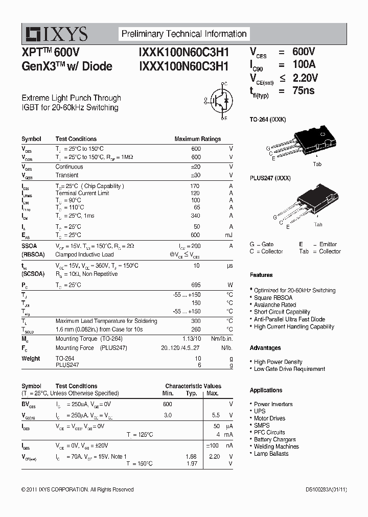 IXXKX100N60C3H1_2751357.PDF Datasheet