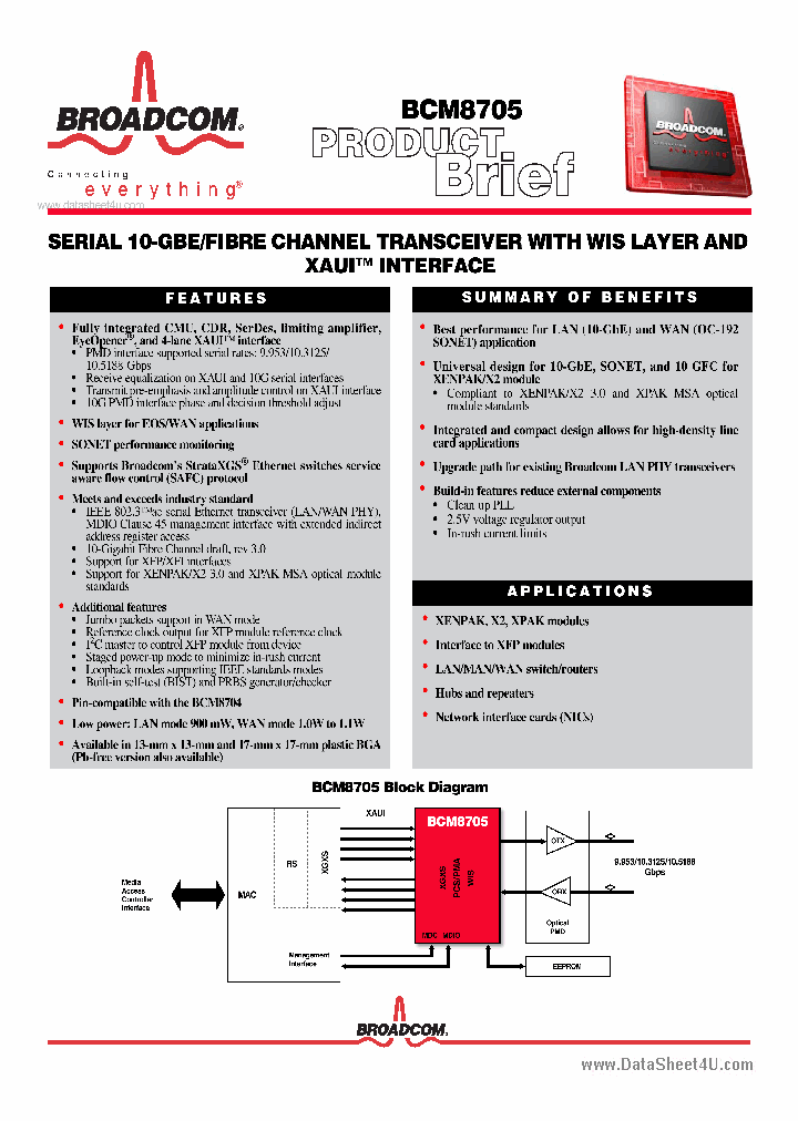 BCM8705_2759680.PDF Datasheet