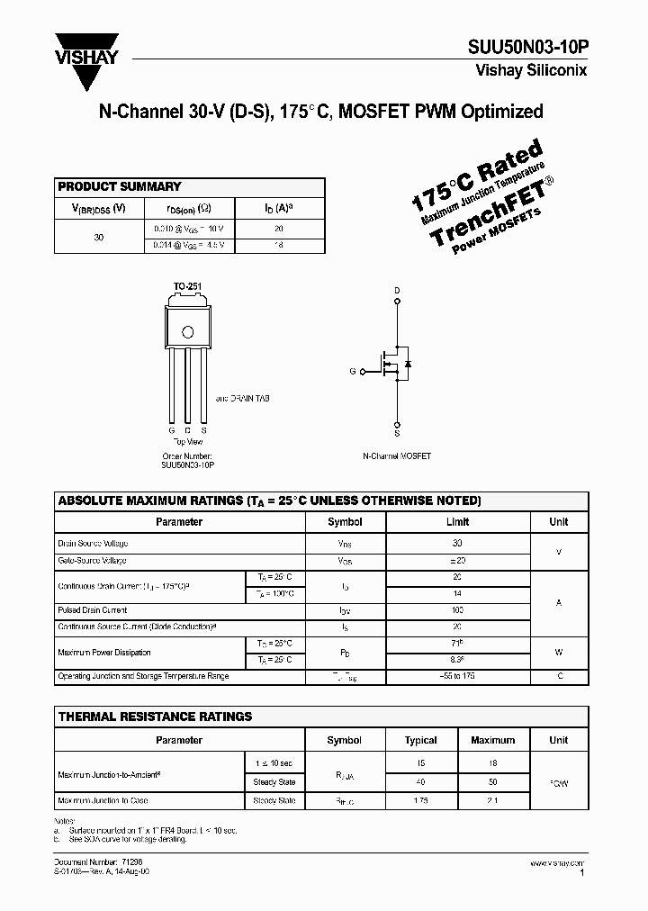 SUU50N03-10P_2762080.PDF Datasheet