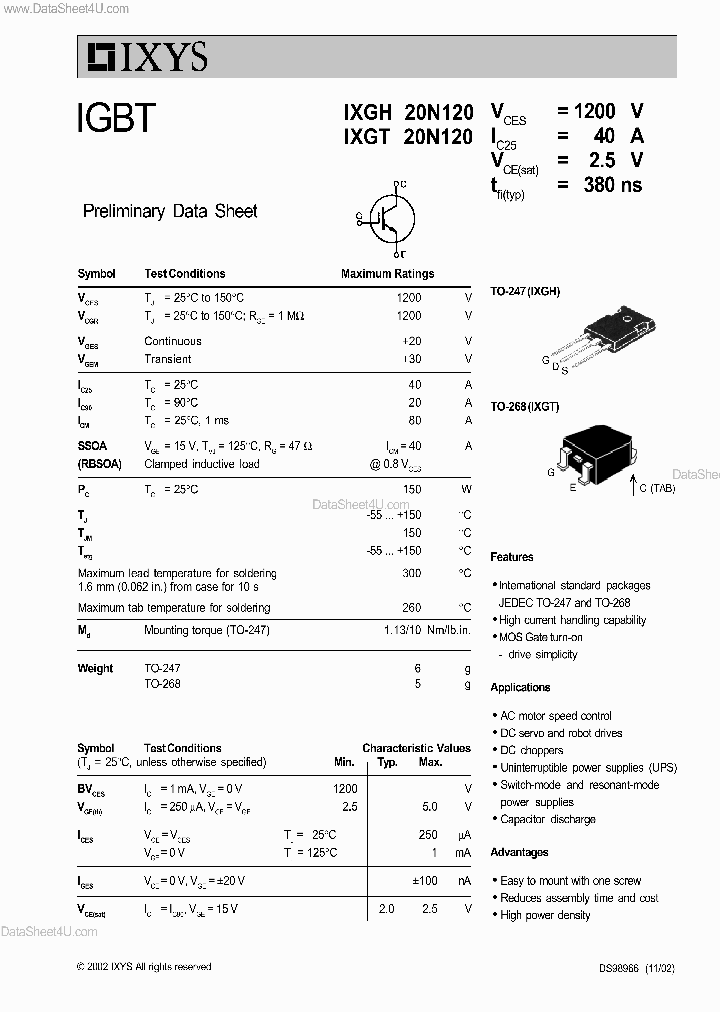 IXGH20N120_2764902.PDF Datasheet