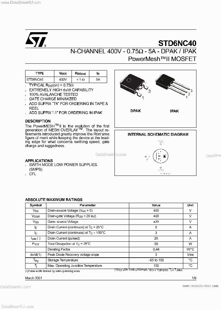 STD6NC40_2764935.PDF Datasheet