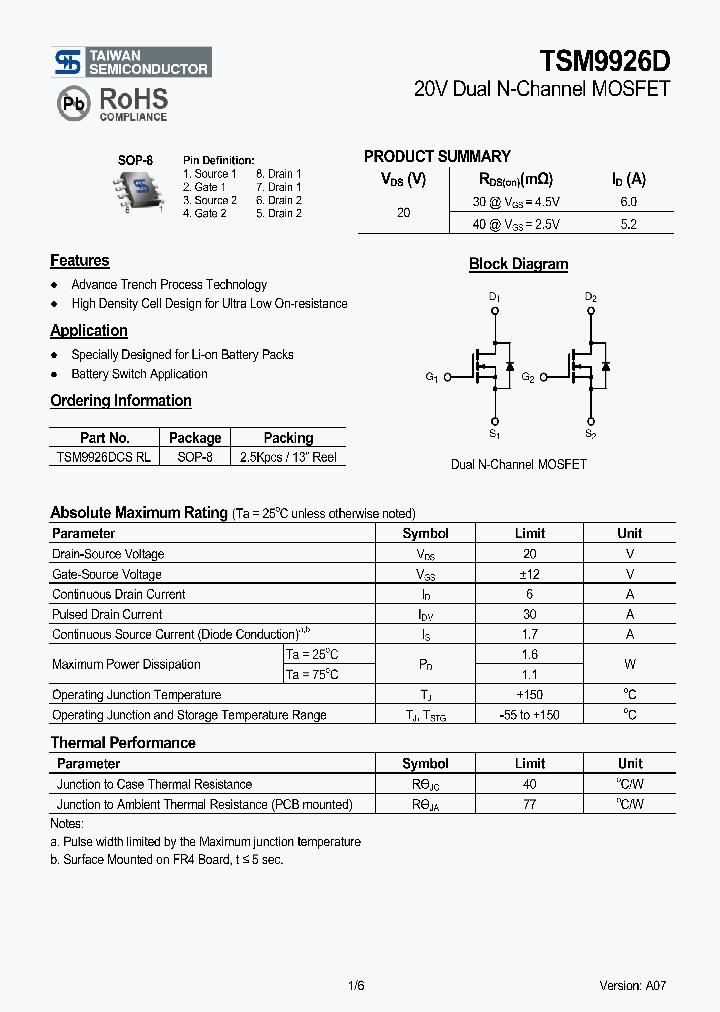 TSM9926DCSRL_2766272.PDF Datasheet