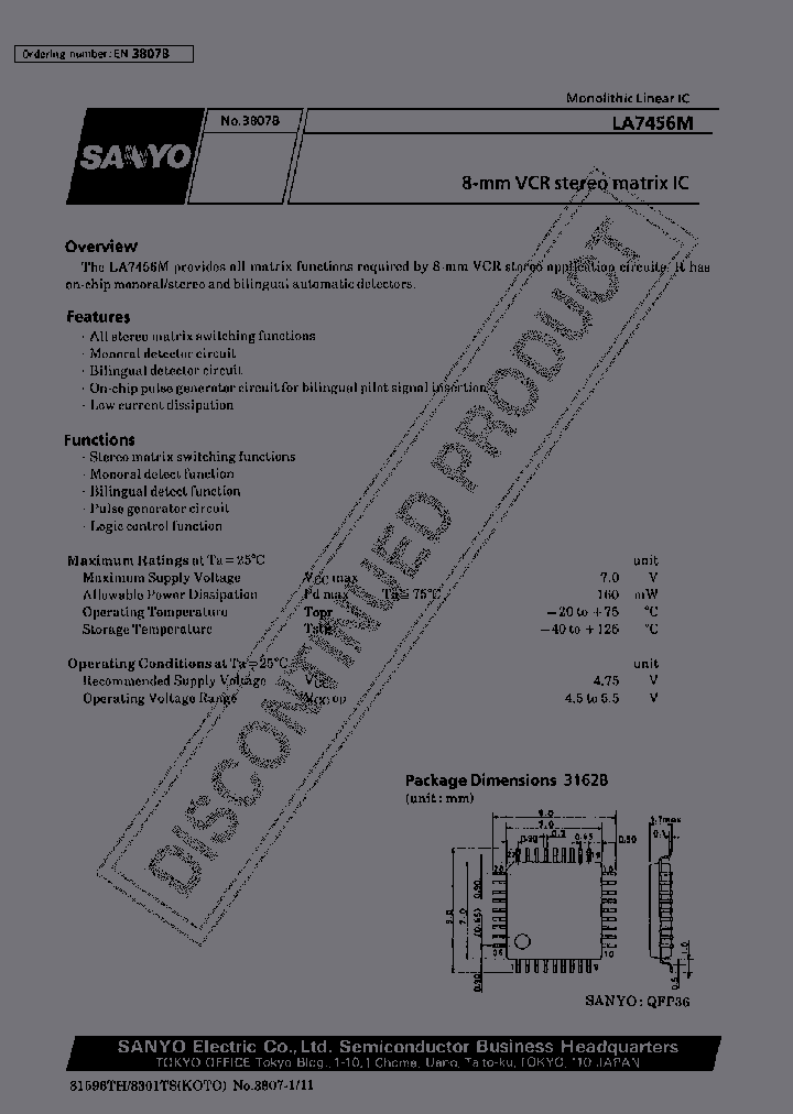 LA7456M_2768411.PDF Datasheet