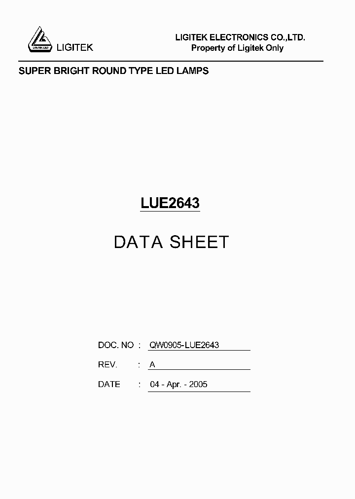 LUE2643_2774501.PDF Datasheet