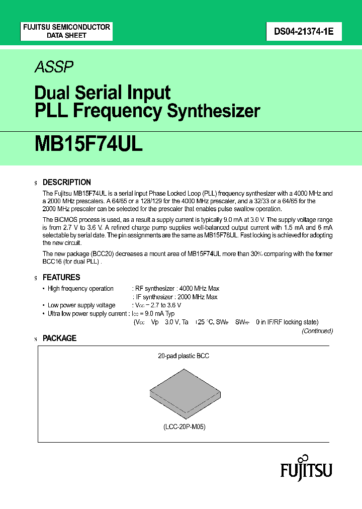 MB15F74ULPVA_2777569.PDF Datasheet