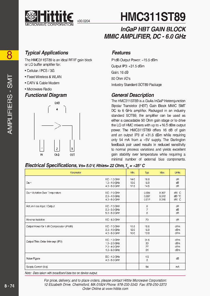 HMC311ST89_2781521.PDF Datasheet