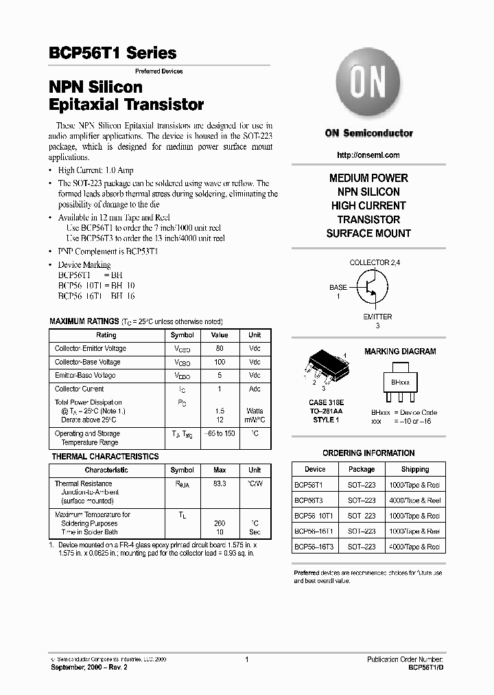 BCP56-16T3_2802147.PDF Datasheet