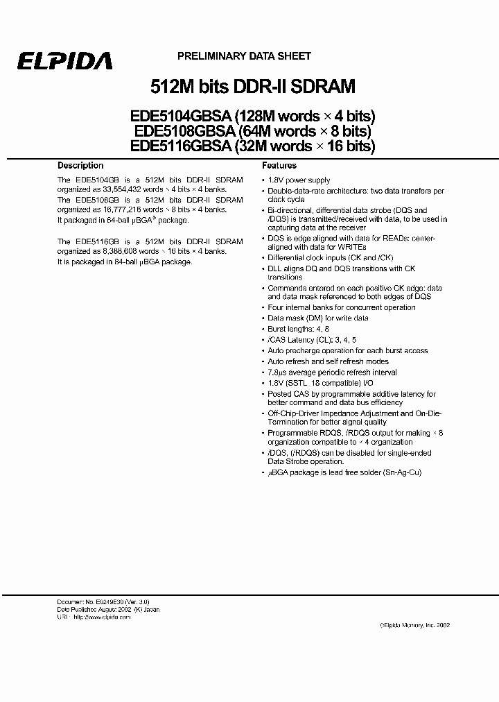 EDE5116GBSA-5A-E_2829945.PDF Datasheet