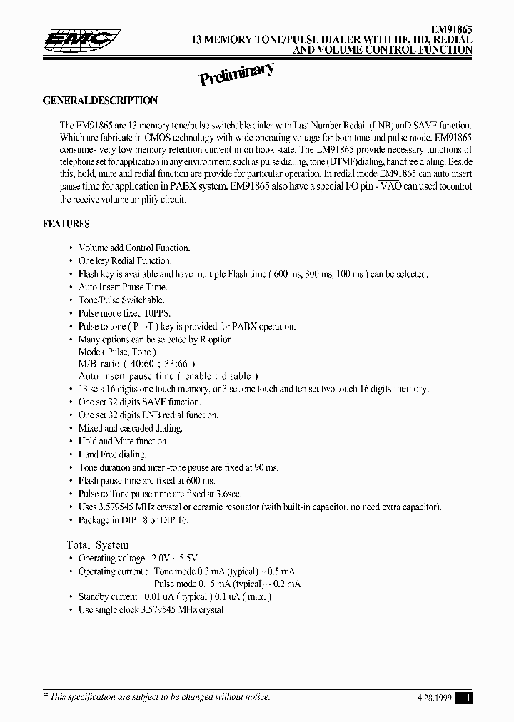 EM91865B_2831825.PDF Datasheet