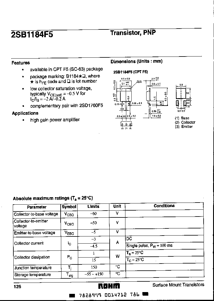 2SB1184F5P_2863699.PDF Datasheet