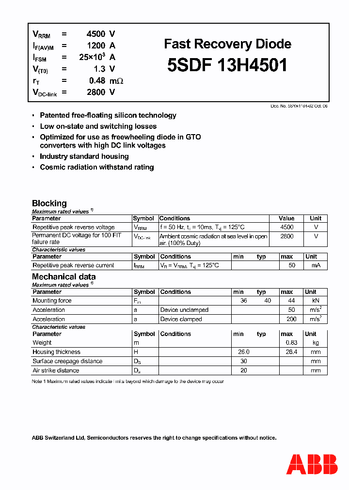 5SDF13H4501_2868308.PDF Datasheet