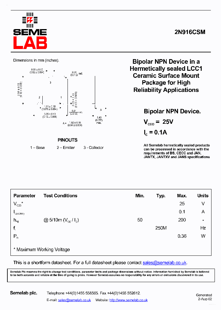 2N916CSM_2873366.PDF Datasheet