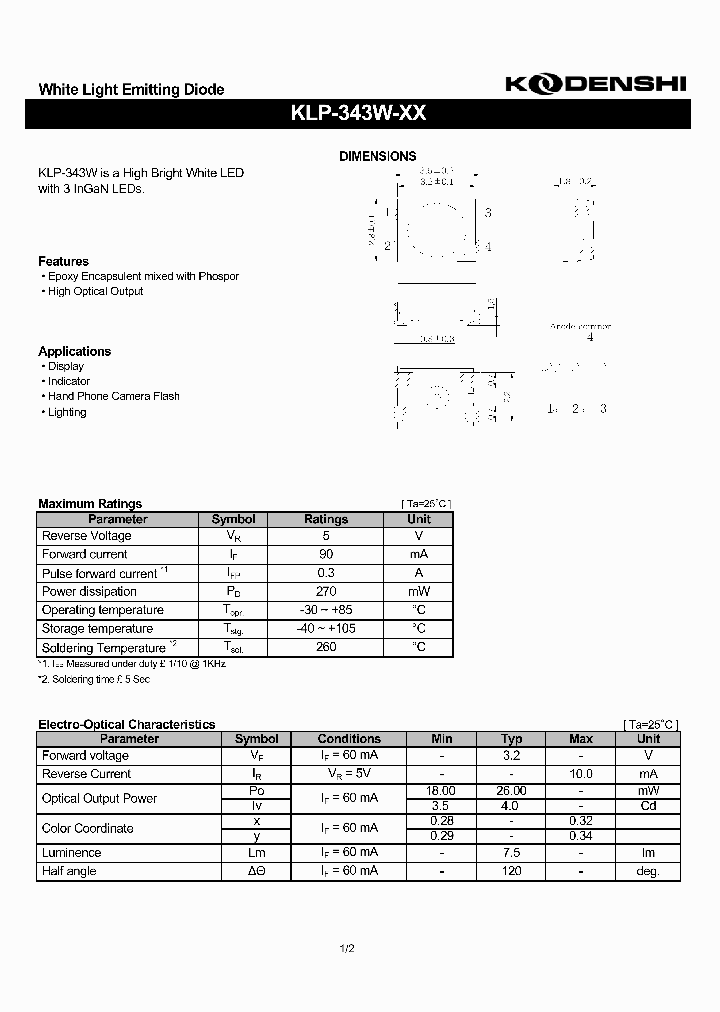 KLP-343W_2875754.PDF Datasheet