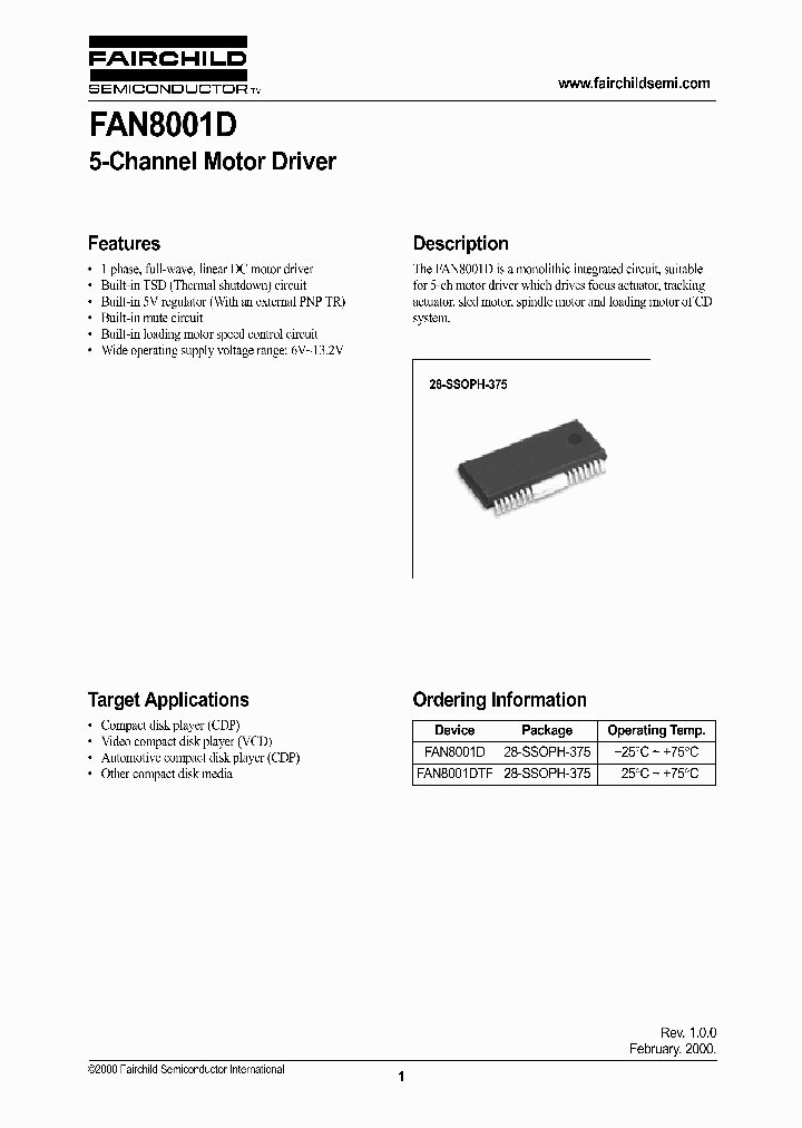FAN8001DTF_2879963.PDF Datasheet