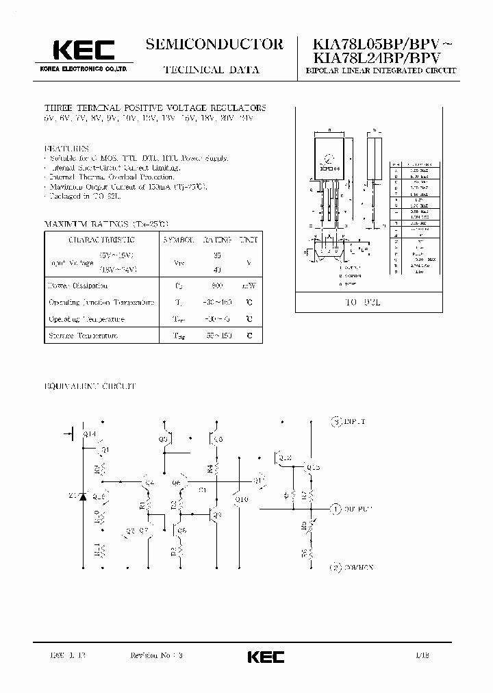 KIA78L05BP_2882356.PDF Datasheet