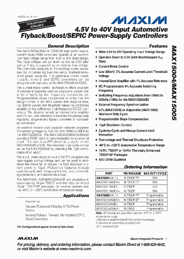 MAX15004_2883193.PDF Datasheet