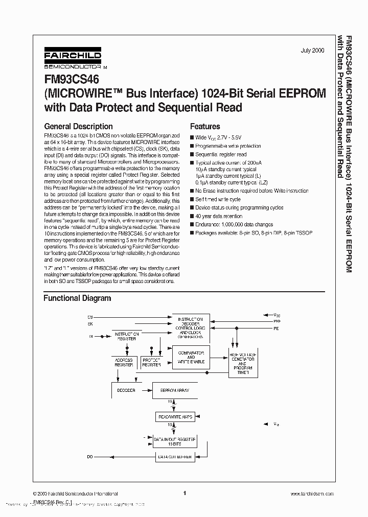 FM93CS46LVMT8_2886833.PDF Datasheet