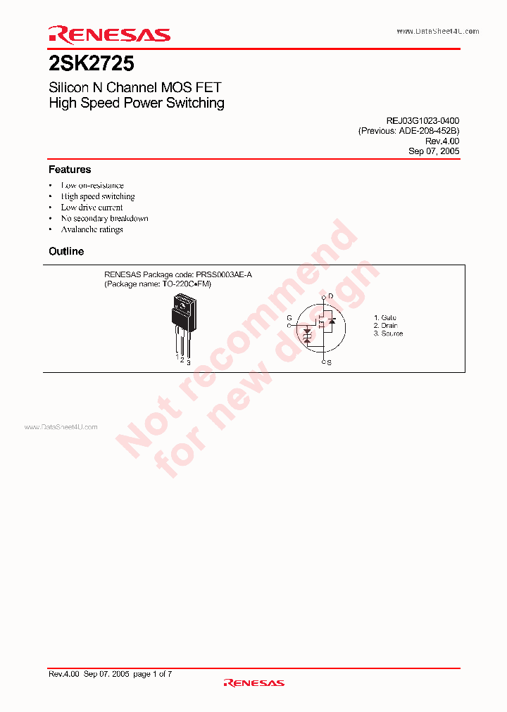 K2725_2918925.PDF Datasheet