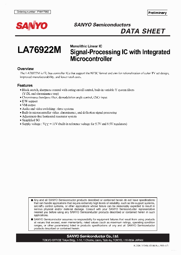 LA76922M_2919488.PDF Datasheet