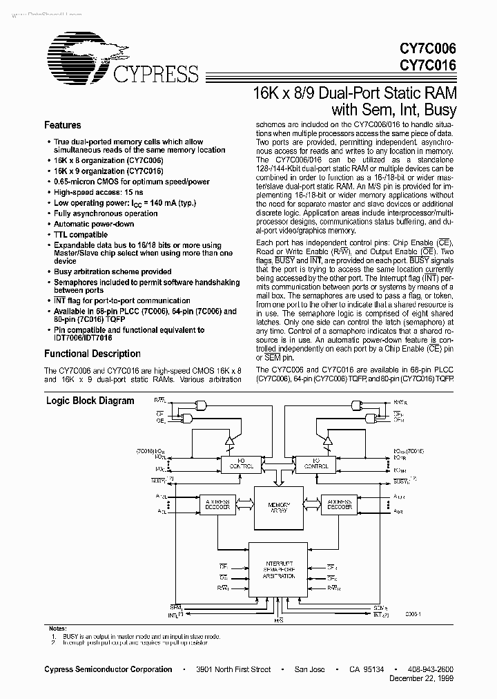 CY7C006_2923982.PDF Datasheet