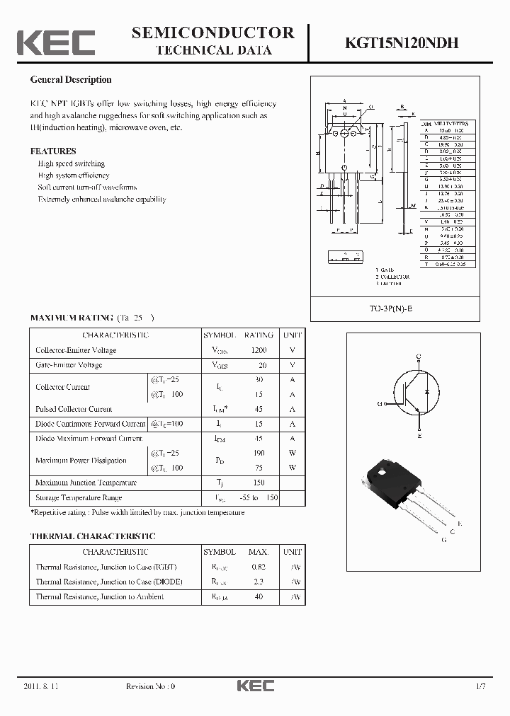 KGT15N120NDH_2931915.PDF Datasheet