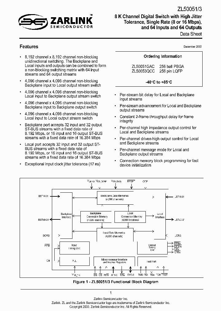 ZL50051GAC_2949831.PDF Datasheet