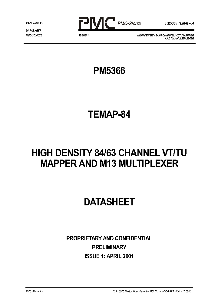 PM5366-PI_2952324.PDF Datasheet