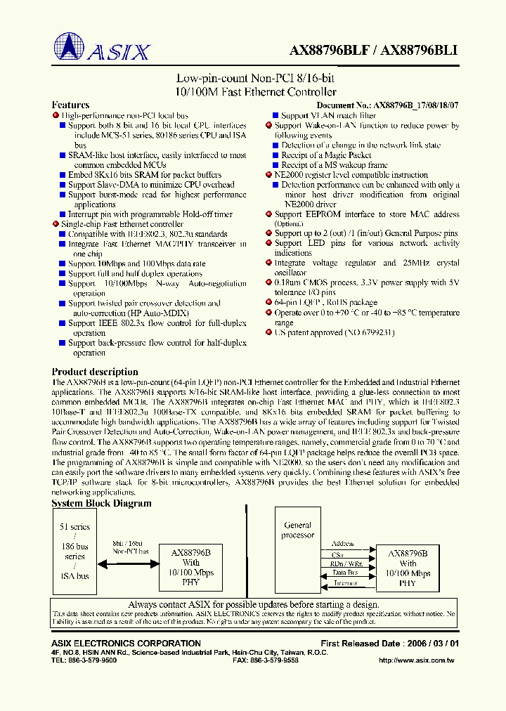 AX88796BLF_2963745.PDF Datasheet