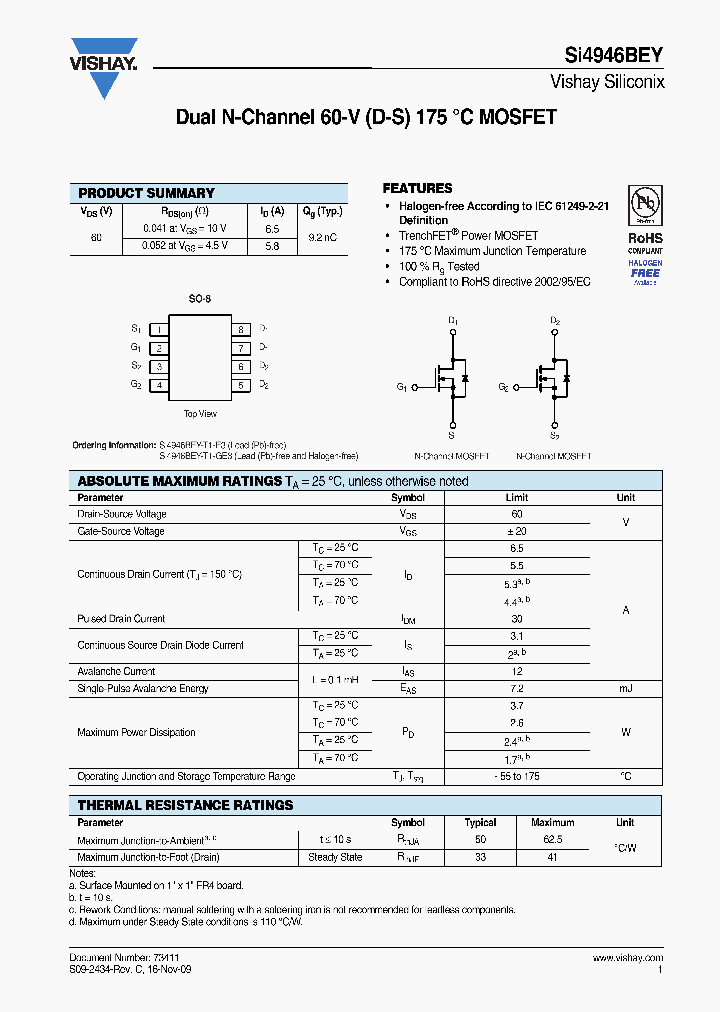 SI4946BEY_2975862.PDF Datasheet