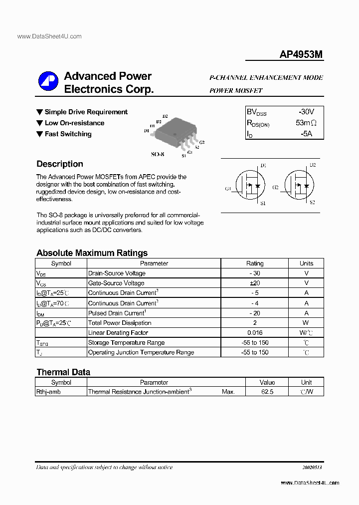 AP4953M_2994258.PDF Datasheet