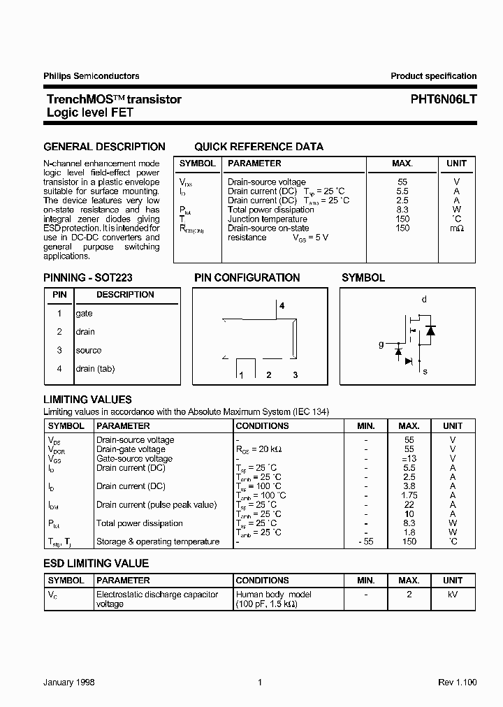 PHT11N06LTT3_3002508.PDF Datasheet