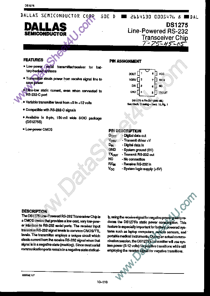 DS1275_3020507.PDF Datasheet