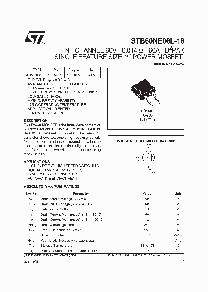 STB60NE06L-16_3022663.PDF Datasheet