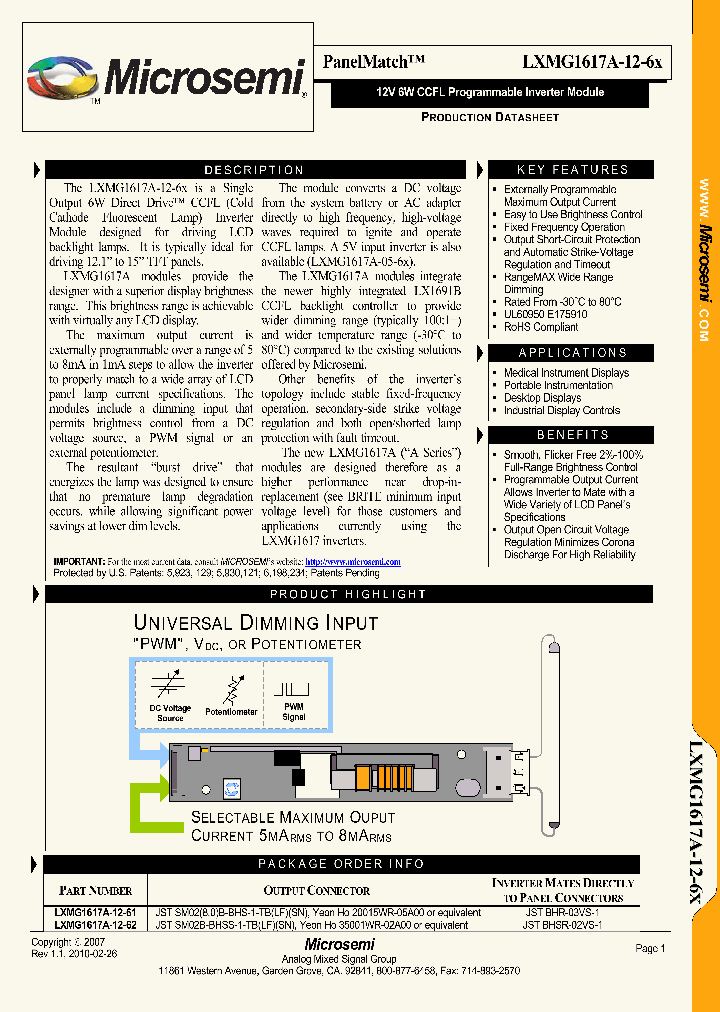 LXMG1617A-12-6X10_3035363.PDF Datasheet