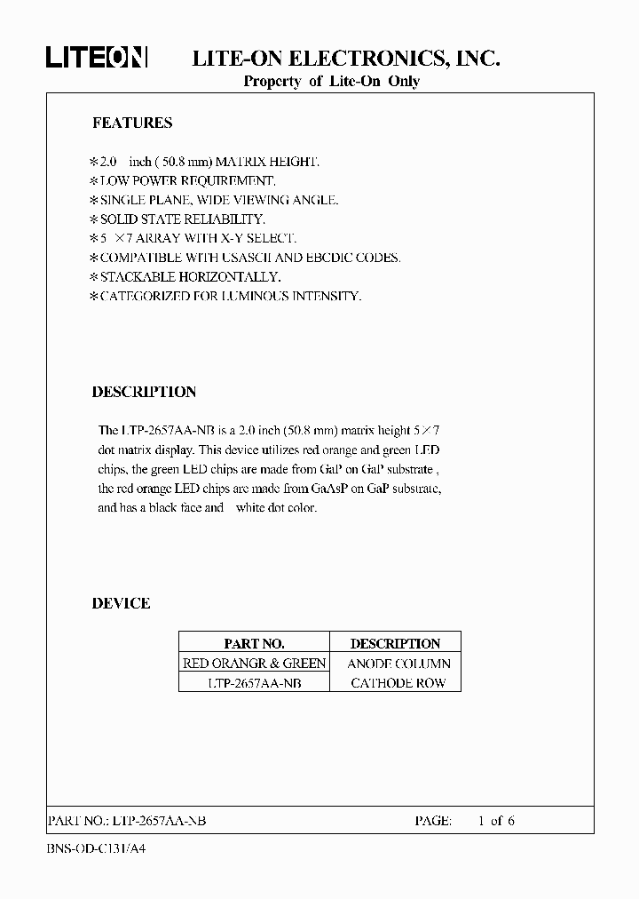 LTP-2657AA-NB_3046947.PDF Datasheet