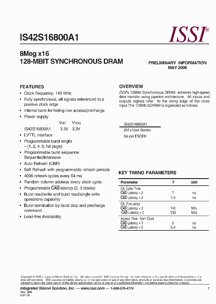 IS42S16800A1-7TL_3050638.PDF Datasheet