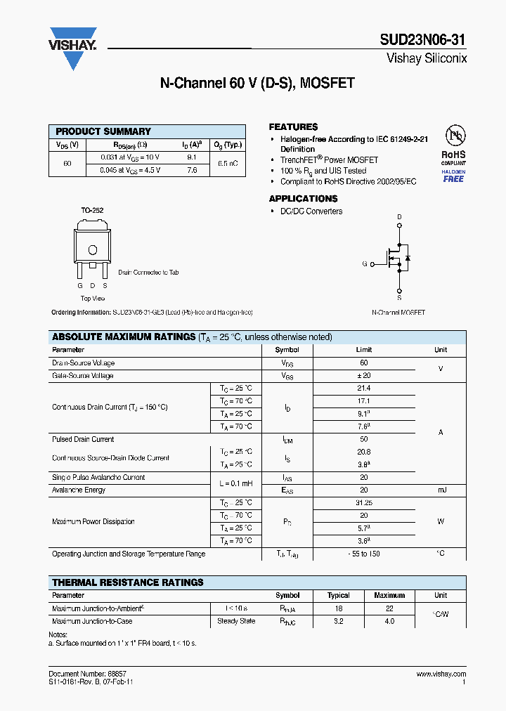 SUD23N06-31-GE3_3067837.PDF Datasheet