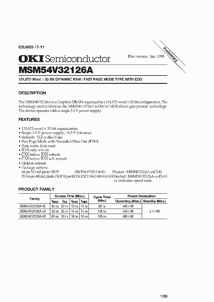 MSM54V32126A-60GS-K_3074232.PDF Datasheet