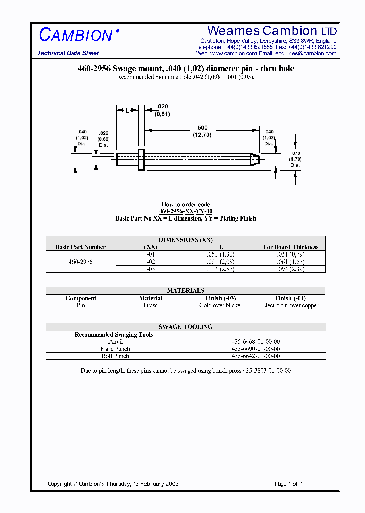 460-2956_3079532.PDF Datasheet