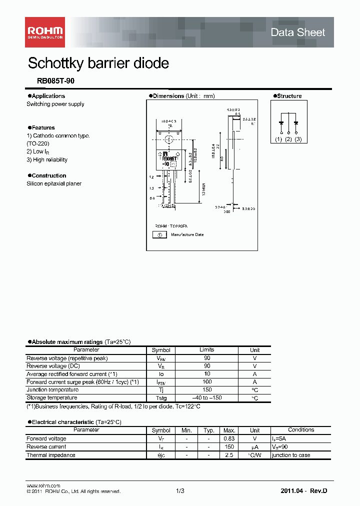 RB085T-9011_3089280.PDF Datasheet