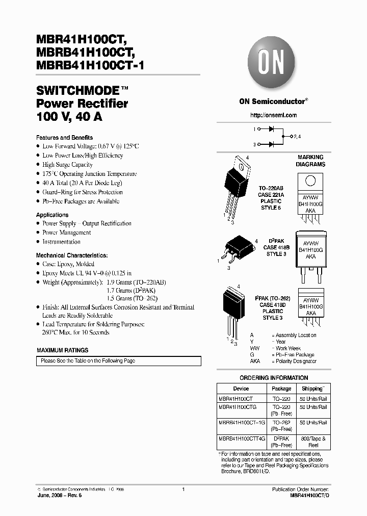 MBRB41H100CTT4G_3095371.PDF Datasheet