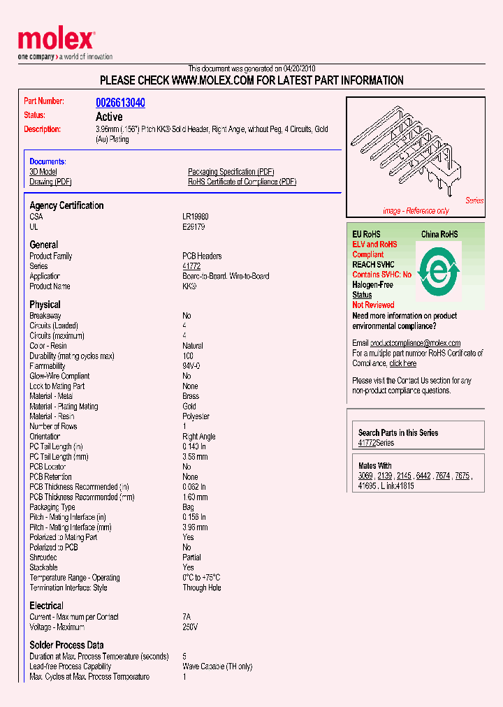 26-61-3040_3097077.PDF Datasheet