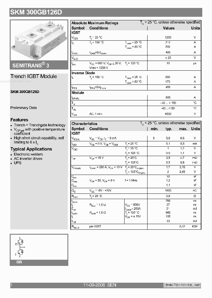 SKM300GB126D_3107112.PDF Datasheet