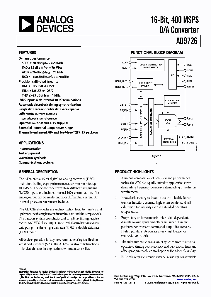 AD9726_3107496.PDF Datasheet