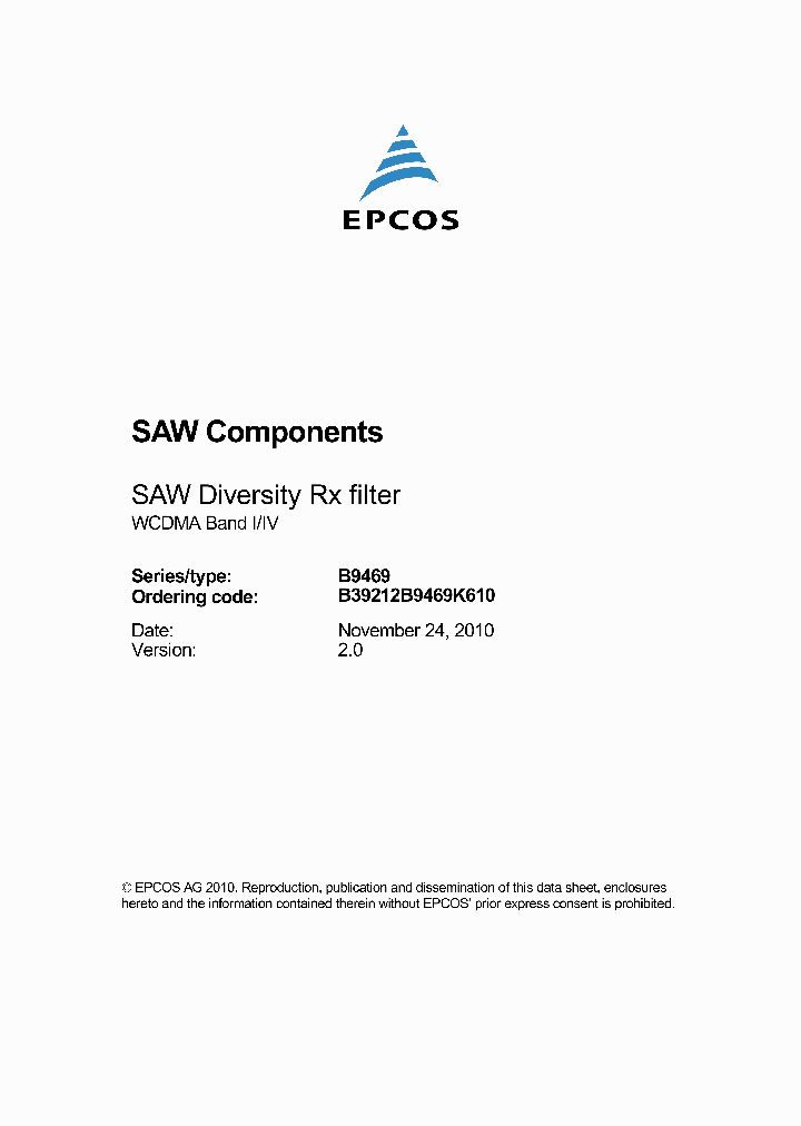 B39212B9469K610_3112315.PDF Datasheet