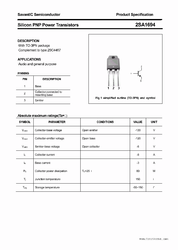 2SA1694_3120009.PDF Datasheet